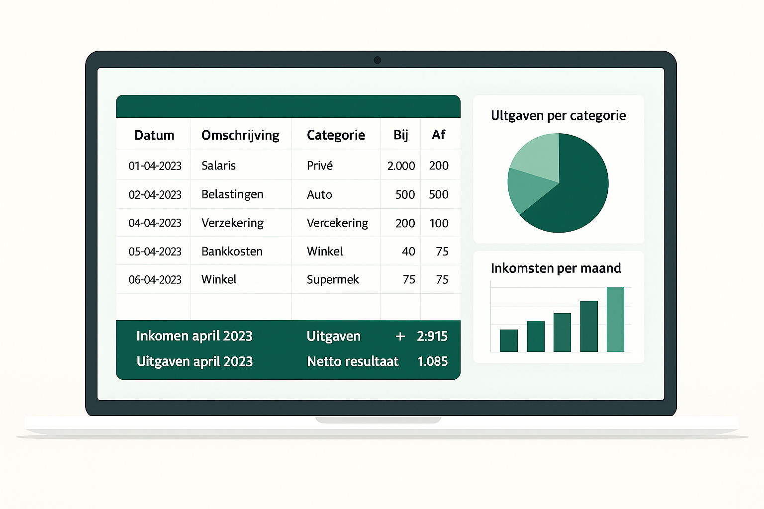 ABN AMRO bankafschriften Excel-overzicht met BankBook